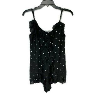 Etophe Studios Black White Polka Dot Ruffle Romper